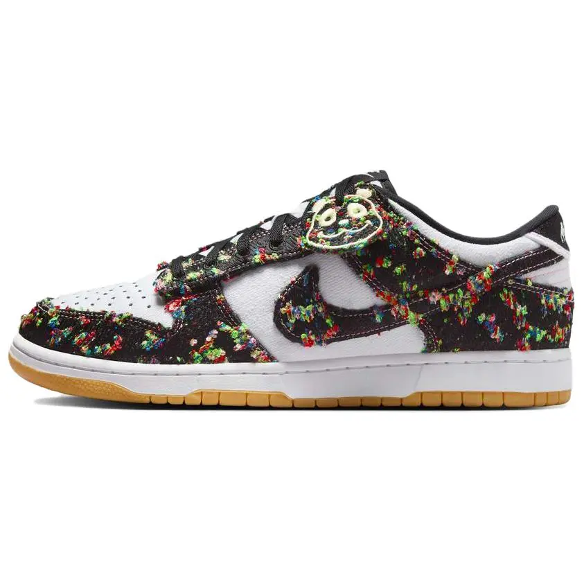 Nike Dunk Breathable Cushioning Low top Skateboard Shoes Unisex White Black