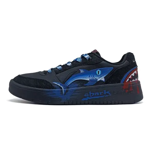 Li Ning Sycee V3 Slip Resistant Abrasion Resistant Low top Skateboard Shoes Men's Black Blue