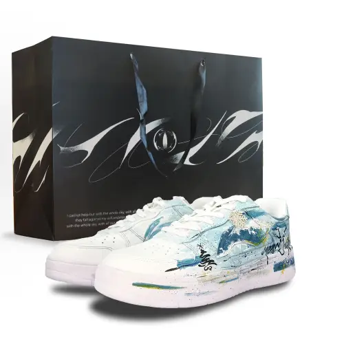 Li Ning Floating Boat Synthetic Leather Slip Resistant Waterproof Slip Resistant Waterproof Low top Skateboard Shoes
