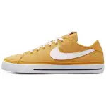 Nike Court Legacy Slip Resistant Abrasion Resistant Low top Skateboard Shoes Men's Yellow White