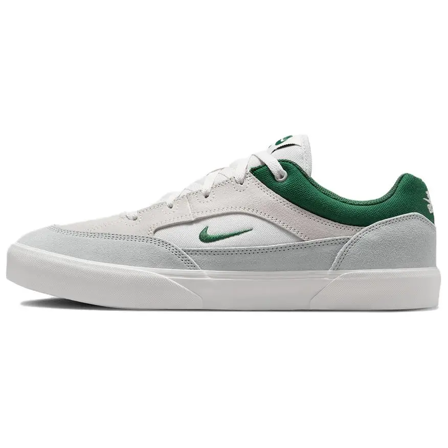 Nike SB MALOR Slip Resistant Abrasion Resistant Low top Skateboard Shoes Unisex White Gray