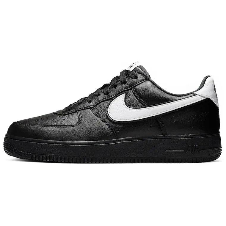Nike Air Force 1 Slip Resistant Abrasion Resistant Low top Skateboard Shoes Unisex Black
