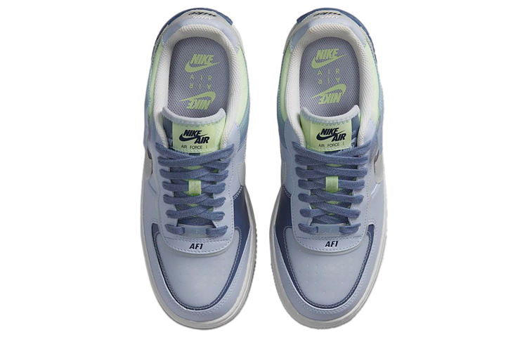 Женские кроссовки Nike Air Force 1 Shadow SE (сине-зеленые) — фото 4