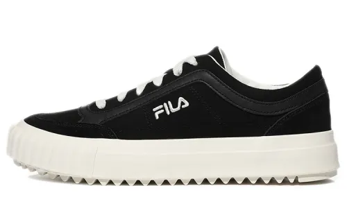 FILA Skateboard Shoes Unisex Low Top Black/White