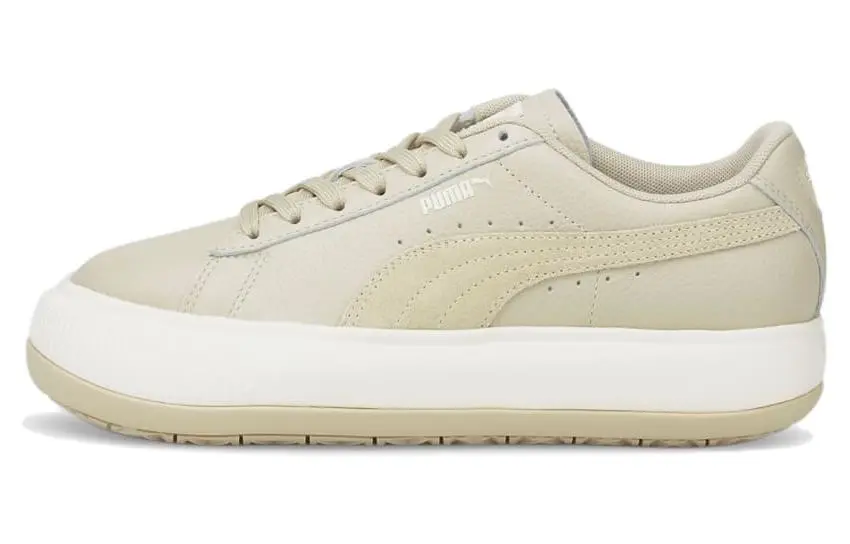 PUMA Suede Mayu Tonal Low Tops Casual Skateboarding Shoes Khaki Women's