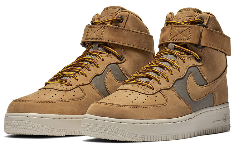 Мужские кроссовки Nike Air Force 1 Premium (коричневые) — Коричневый — фото 3