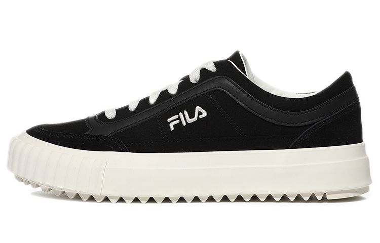 FILA Skateboard Shoes Unisex Low Top Black/White