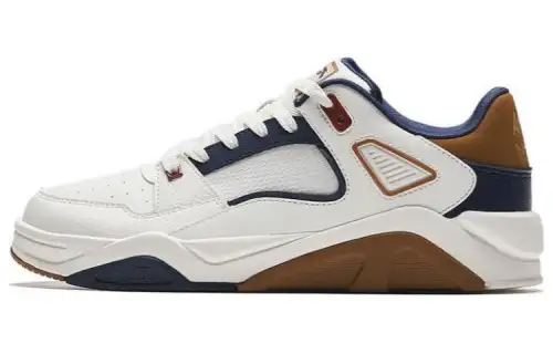 Anta Lieyan3.0 Slip Resistant Abrasion Resistant Low top Skateboard Shoes Men's White Blue Brown