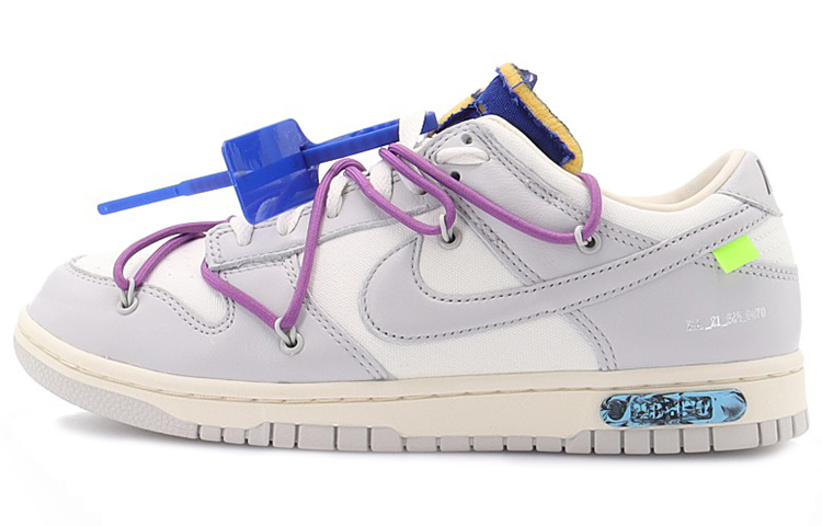 Кеды OFF-WHITE x Nike Dunk The 50 NO.48 (серо-белые)