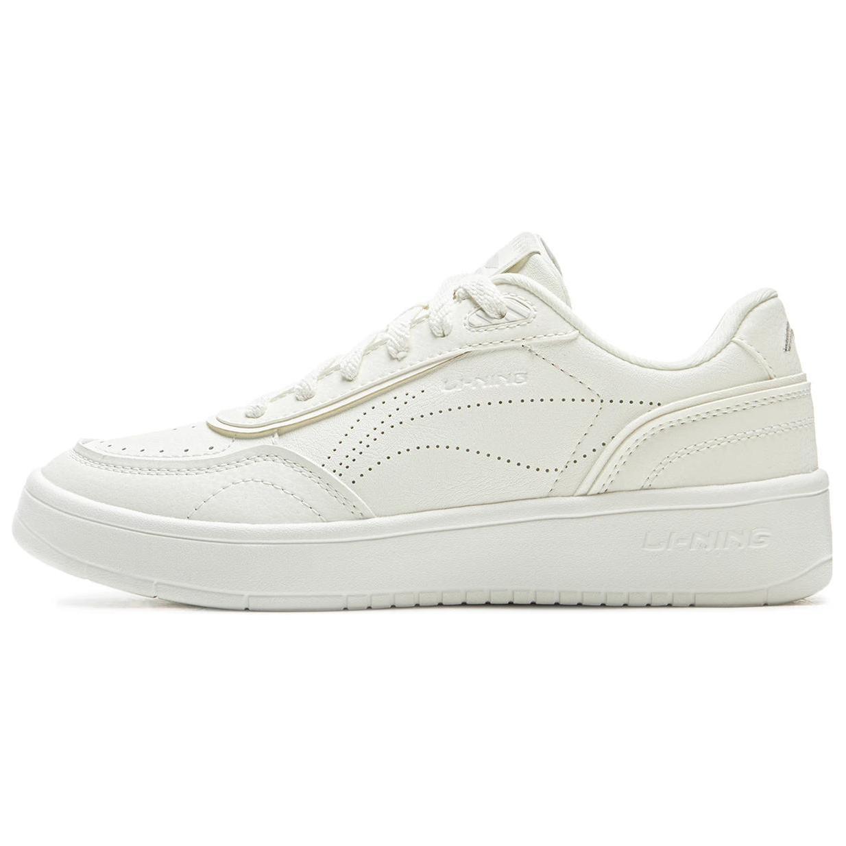 Li Ning Sourdough Slip Resistant, Abrasion Resistant, Height Increasing Low top Skateboard Shoes Women's White