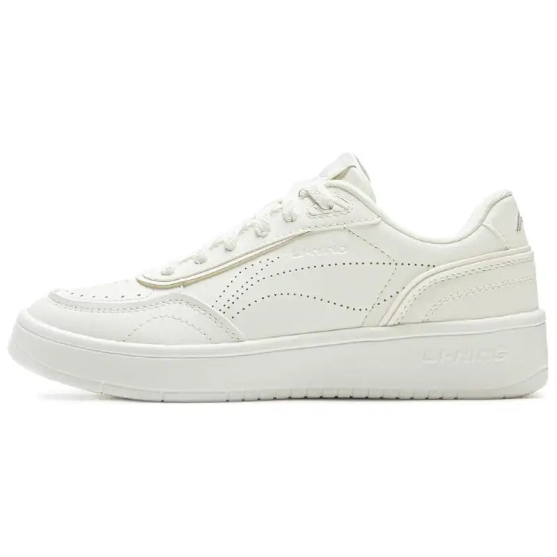 Li Ning Sourdough Slip Resistant, Abrasion Resistant, Height Increasing Low top Skateboard Shoes Women's White
