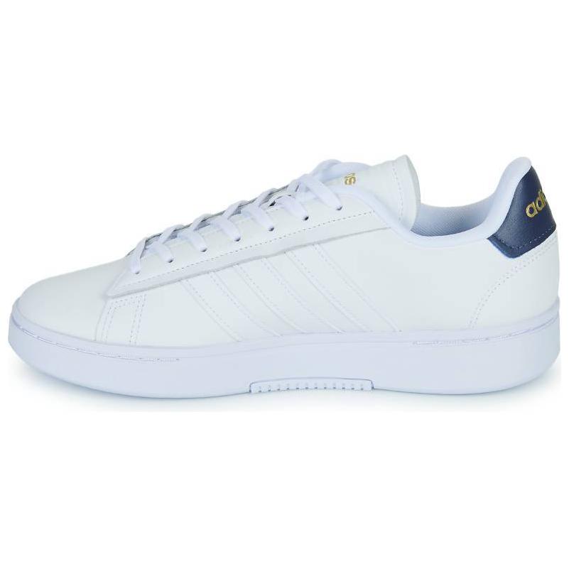 Adidas GRAND COURT ALPHA Slip Resistant Cushioning Abrasion Resistant Low top Skateboard Shoes Men's White