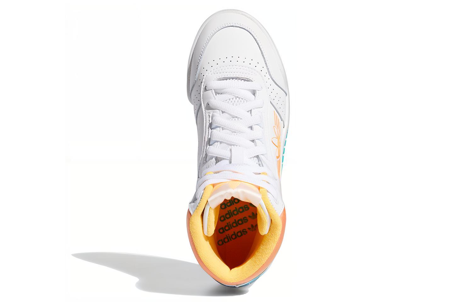 Женские кеды adidas originals Carerra (белые с оранжевым и синим) — Белый / оранжевый / синий — фото 4