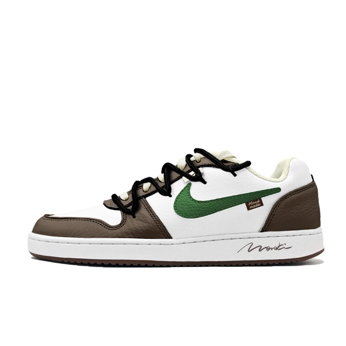Nike EBERNON Caramel Synthetic Leather Slip Resistant Cushioning Abrasion Resistant Low top Skateboard Shoes Men's