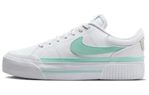 Nike Court Legacy Slip Resistant Cushioning Low top Skateboard Shoes Women's White Green