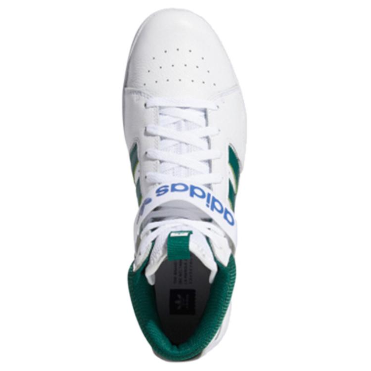 Мужские кеды adidas originals Vrx Mid (бело-зеленые) — фото 4