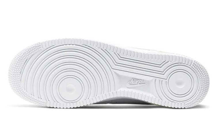 Кеды Nike Air Force 1 Double Air (бело-желтые) — 白荧光黄 — фото 6
