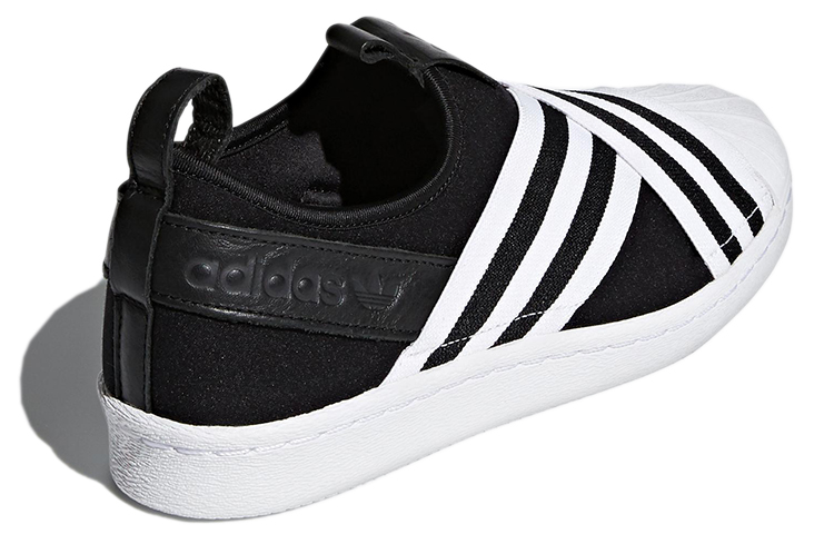 Женские слипоны adidas Superstar SlipOn (черно-белые) — Чёрный / белый — фото 4