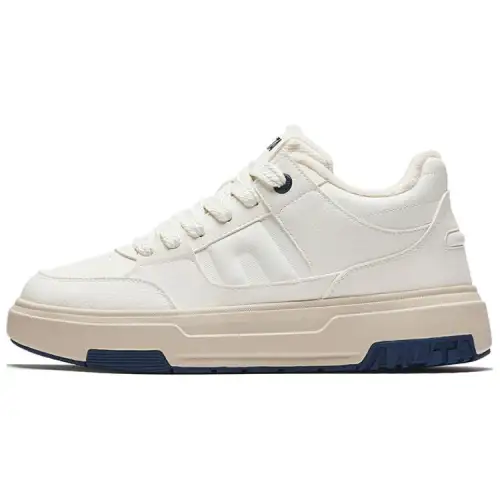 Anta A Dao Fleece Lined Comfortable Fashion Thermal Slip Resistant Mid top Skateboard Shoes Men's White Blue