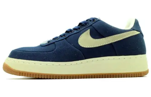 Nike Air Force 1 Low Supreme '07 'Midnight Navy' Slip Resistant Abrasion Resistant Low top Skateboard Shoes Unisex Blue