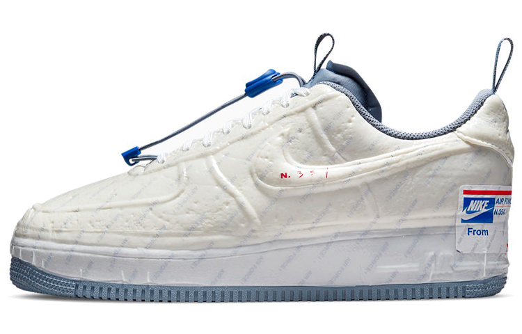 Кроссовки Nike Air Force 1 Experimental "Postal Ghost" (бело-синие)