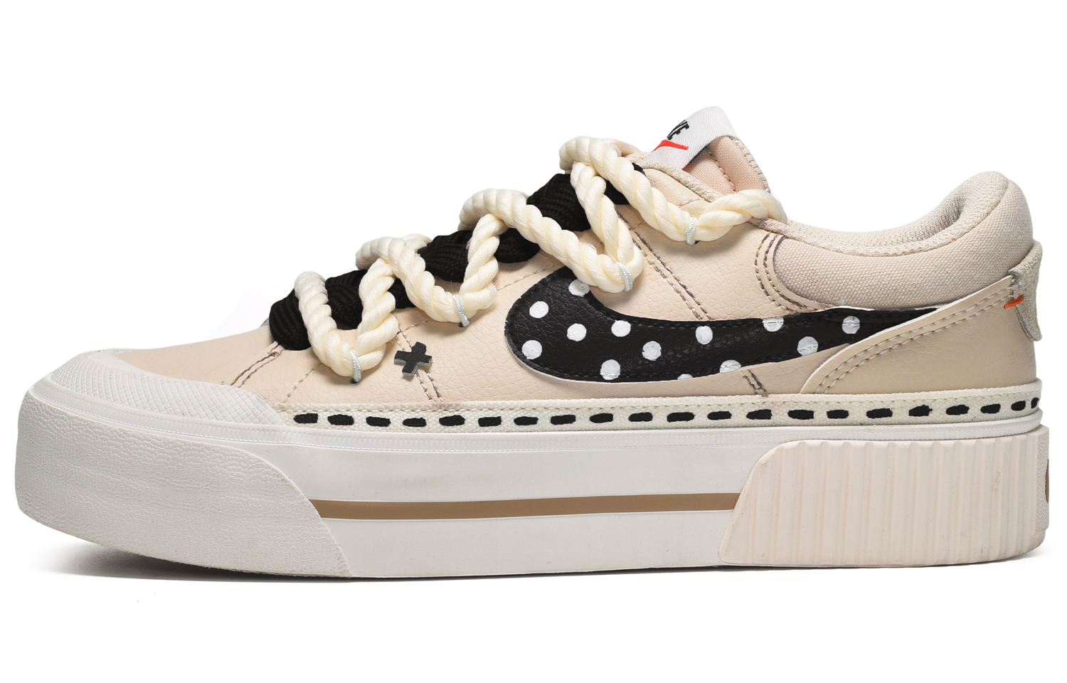 Nike Court Legacy Lif CUS ID American Vintage Low top Skateboard Shoes Women's Beige Brown