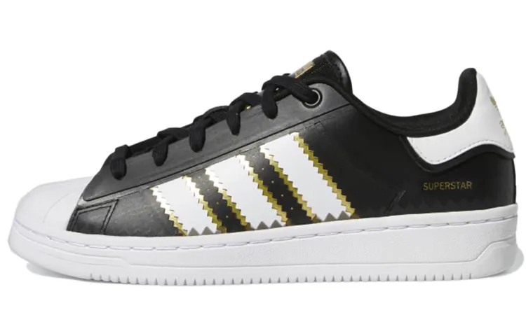Adidas Superstar Ot Tech Core Black Cloud White Gold Metallic Women's