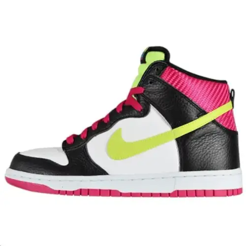 Nike Dunk High Basketball White/Black/Fireberry/Volt