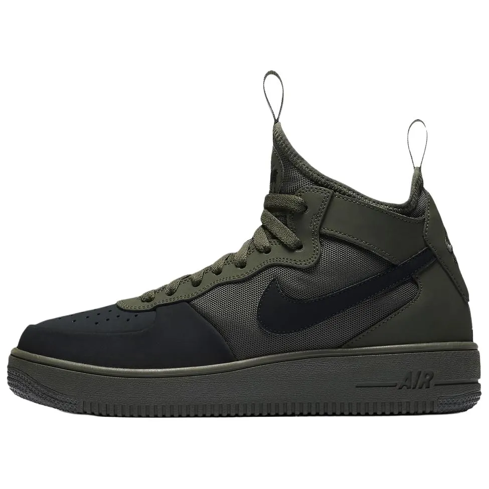 Nike Air Force 1 Abrasion Resistant Abrasion Resistant Mid top Skateboard Shoes Men's Olive Green