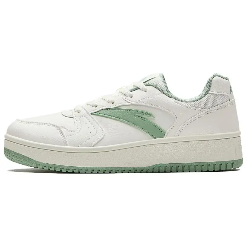 Anta Zero Sense Slip Resistant Lightweight Non slip Lightweight Low top Skateboard Shoes Women's White Green