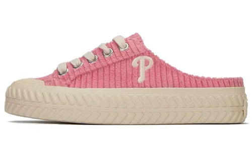 MLB Playball Mule Cushioning Abrasion Resistant Lightweight Breathable Low top Skateboard Shoes Unisex Pink