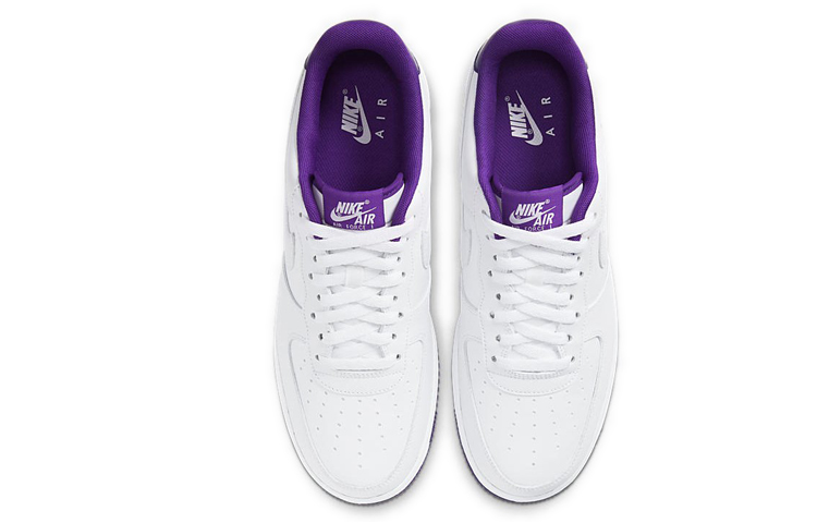 Кроссовки Nike Air Force 1 (бело-фиолетовые) — фото 4