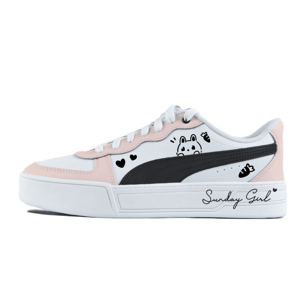 PUMA Skye Abrasion Resistant Balance Low top Skateboard Shoes Women's Pink