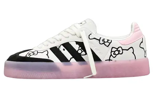 Hello Kitty x Adidas Originals Samba Low top Skateboard Shoes Women's White Black Pink