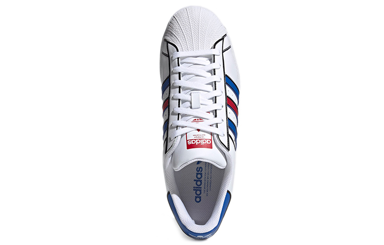 Кеды adidas originals Superstar (бело-сине-красные) — фото 5
