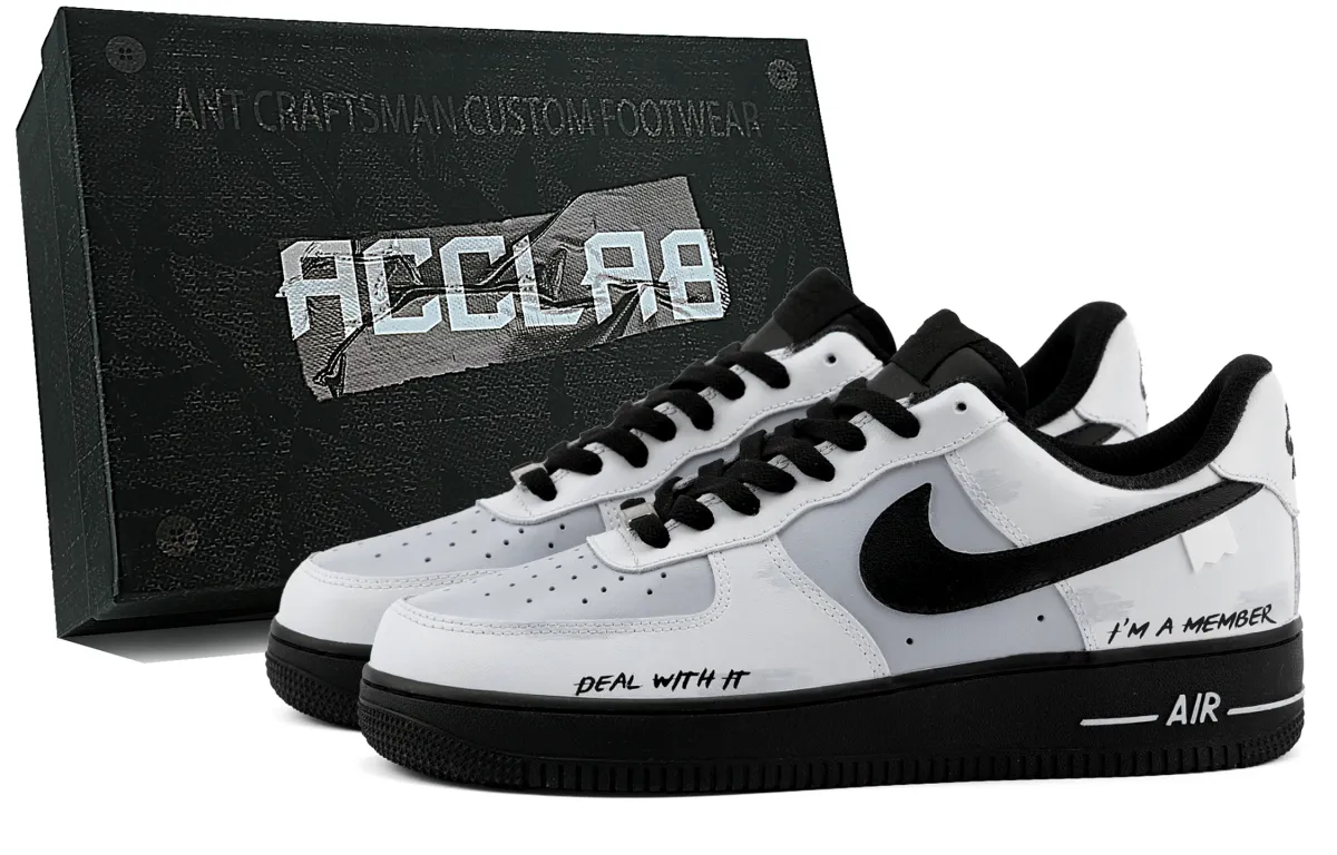 Nike Air Force 1 Abrasion Resistant Height Increasing Low top Skateboard Shoes Unisex Concrete Gray