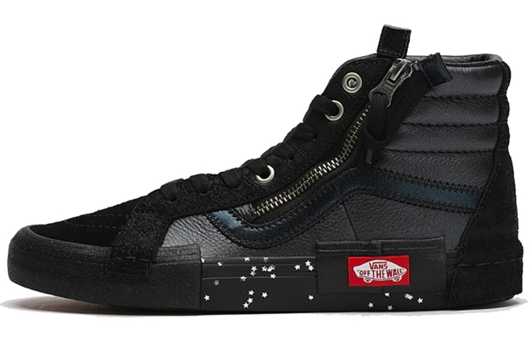 Vans SK8 Cap \"GLITTER MIX\" high-top sneakers, same style for men and women, black