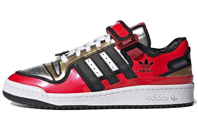 Кроссовки Adidas Forum Low "Duff Beer" (черно-красные)