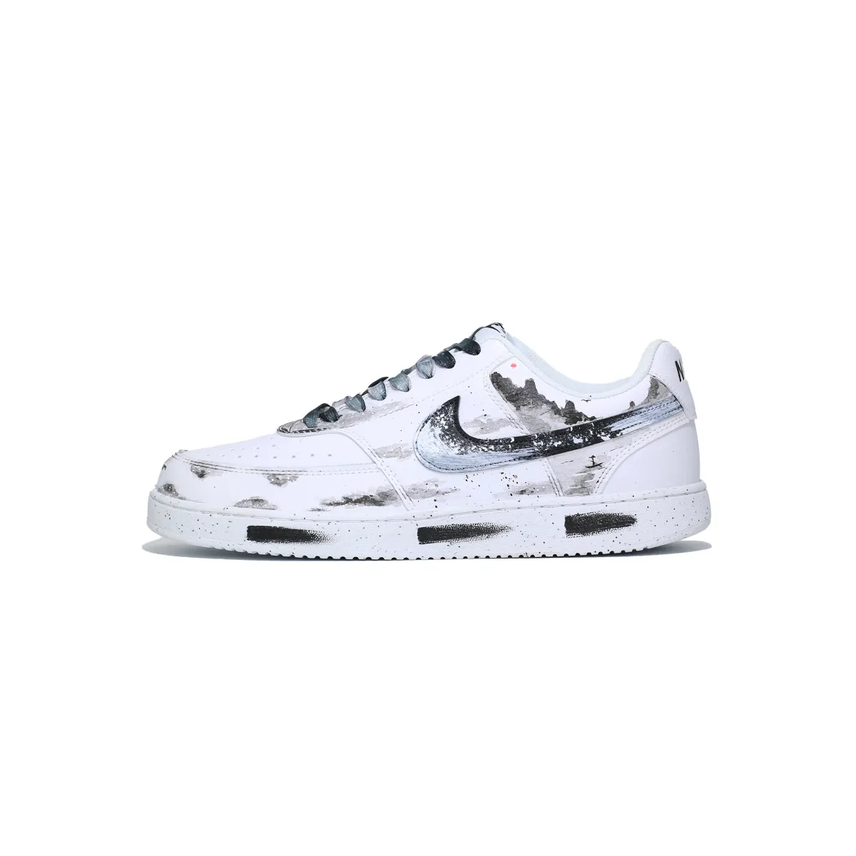 Nike Court Vision 1 Jade Sea Tide Sound Leather Slip Resistant, Abrasion Resistant, Balanced, Lightweight Low top
