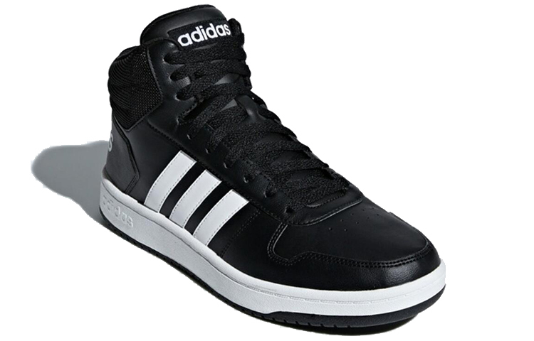 Мужские кеды adidas neo Hoops 2.0 Mid (черно-белые) — фото 3