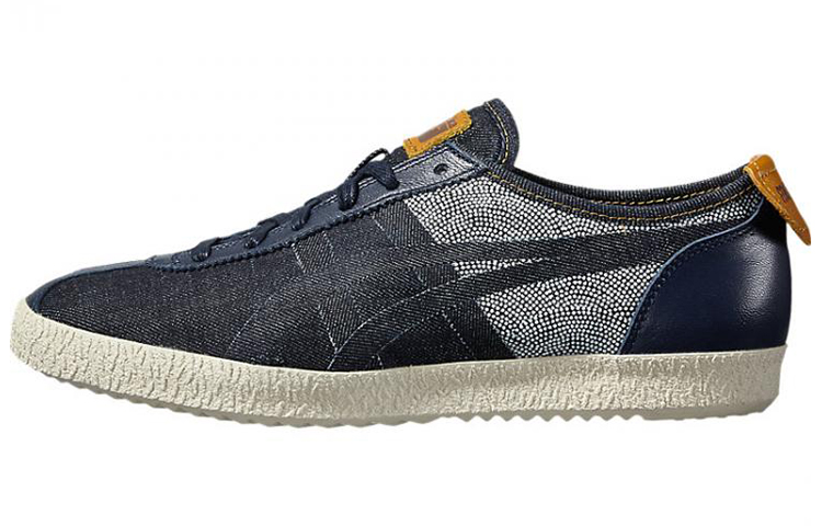 Onitsuka Tiger Mexico Delegation Comfortable Abrasion Resistant Low top Skateboard Shoes Unisex Black Blue