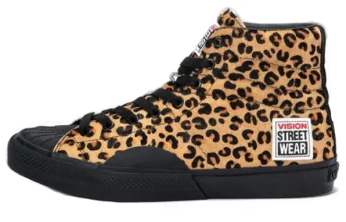 Vision Street Wear Suede Hi Anti-Slip And Wear-Resistant Lightweight High-Top Skateboard Shoes Unisex Black Brown