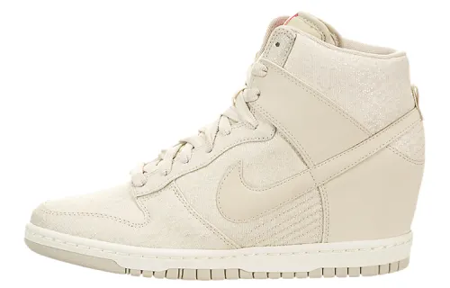 Nike Dunk High top Skateboard Shoes Women's Ecru
