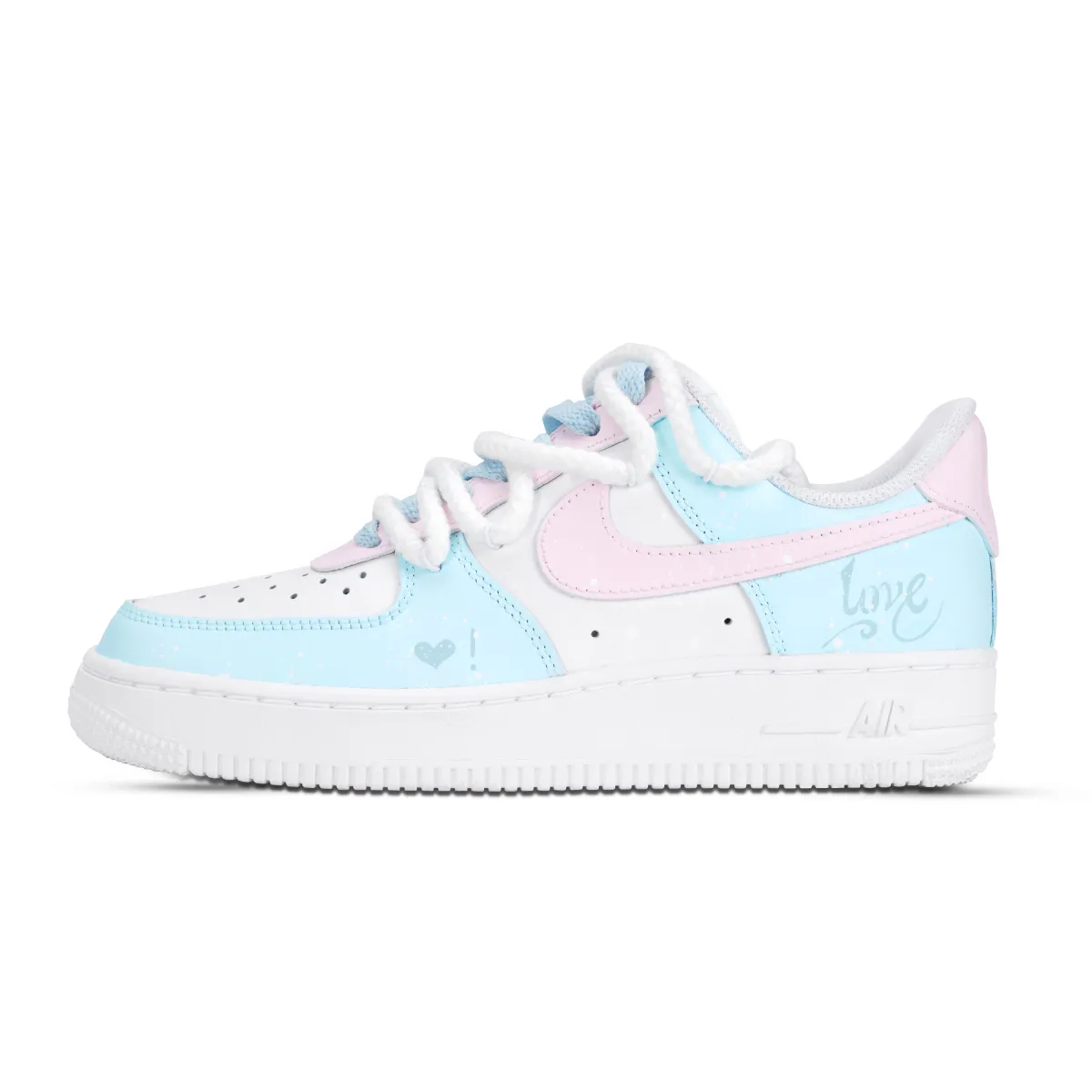Nike Air Force 1 Midsummer Dream Abrasion Resistant Low top Skateboard Shoes Women's White Blue