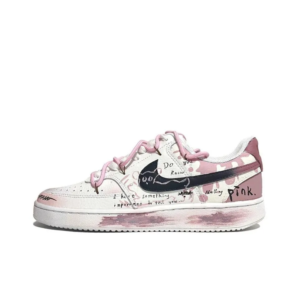 Nike Court Vision 1 Love And Puppy Breathable Height Increasing Breathable Height Increasing Low top Skateboard Shoes