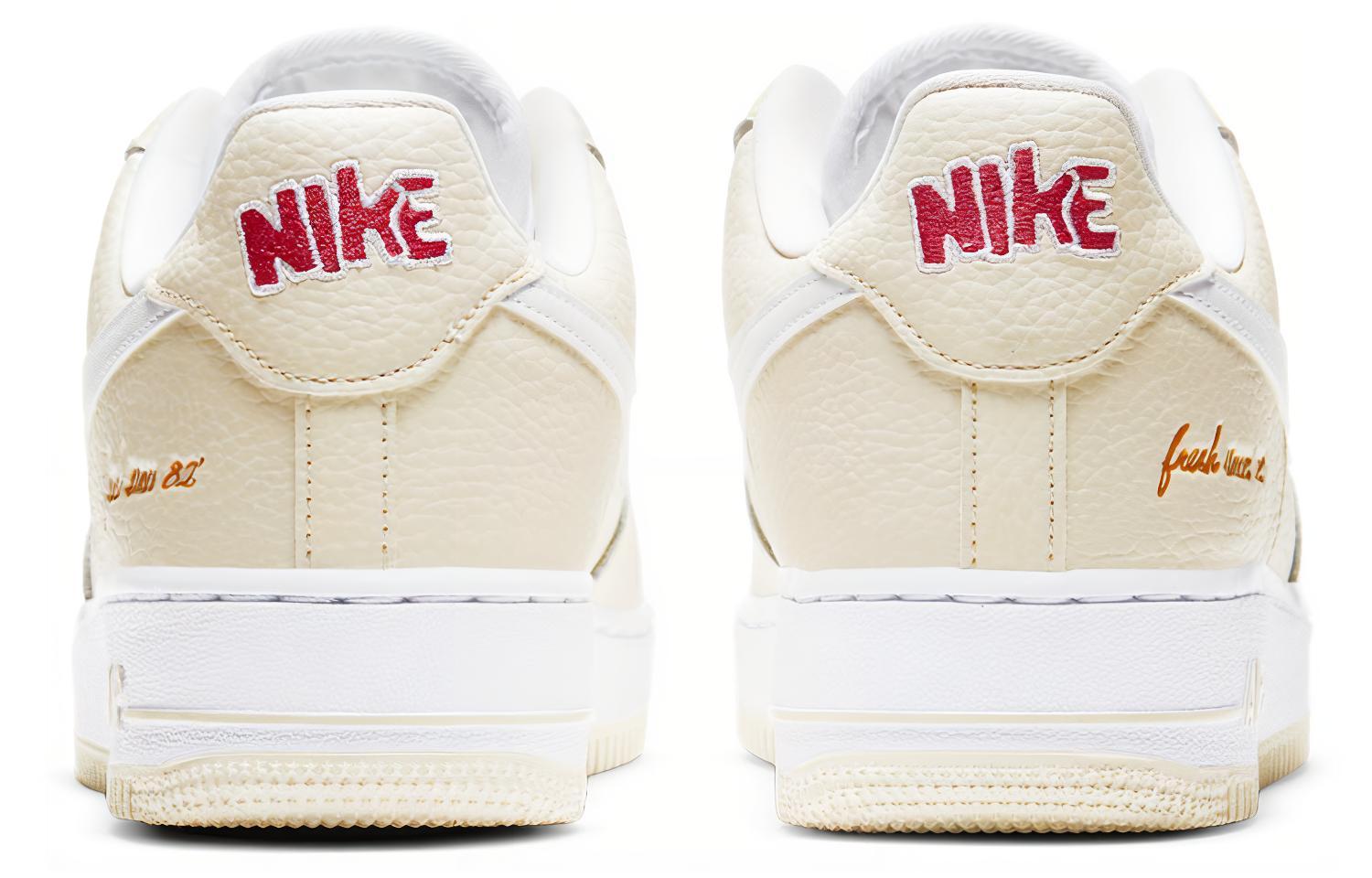 Кеды Nike Air Force 1 07 Low PRM EMB "Popcorn" (молочные) — Молочный — фото 5