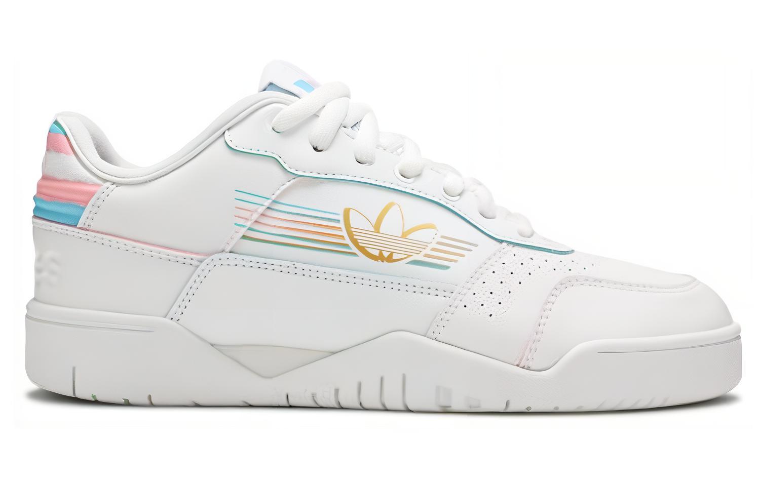 Кеды adidas originals Carrera Low Pride (белые с радужным принтом) — Белый — фото 2