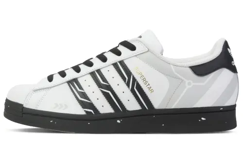 Adidas Originals SUPERSTAR Gray Realm Gaming, Tengen Universe Slip Resistant Abrasion Resistant