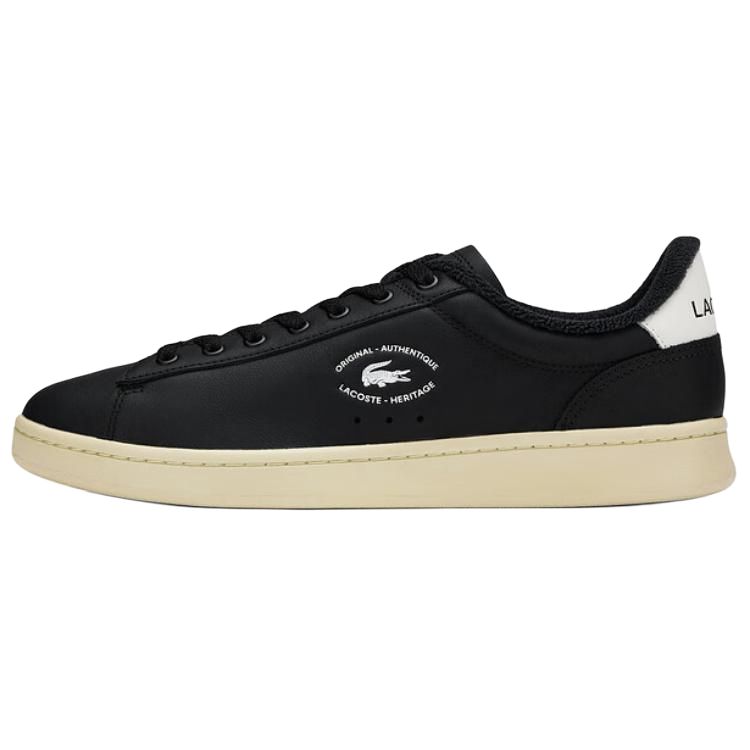 LACOSTE Leather universal comfortable low black sneakers