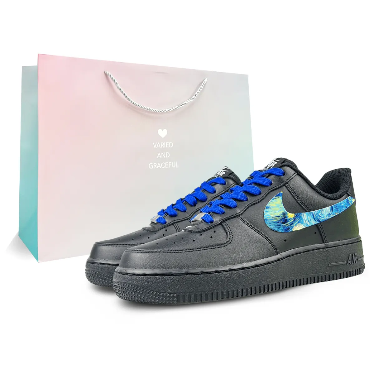 Nike Air Force 1 Slip Resistant Abrasion Resistant Slip Resistant Abrasion Resistant Low top Skateboard Shoes Unisex